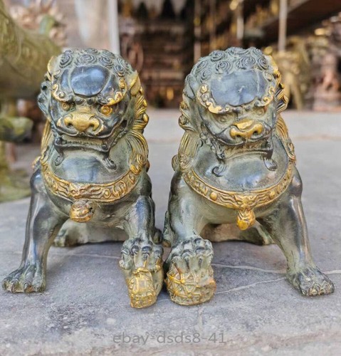 Antique old bronze - lions, door