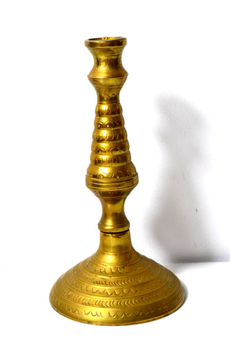 Ancien bougeoir laiton - en,