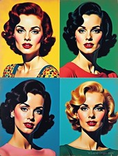 Photo A4 Femme Pop Art Modern