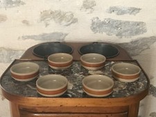 Série de 6 petites cassolettes en grès de GIEN