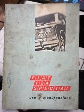 Fiat 124 Special Utilisation et Entretien Voiture Machine Livret 6° Ed. 1970
