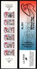 France  1989 carnet 6 timbres neufs personnages célèbres 50% valeur faciale N**