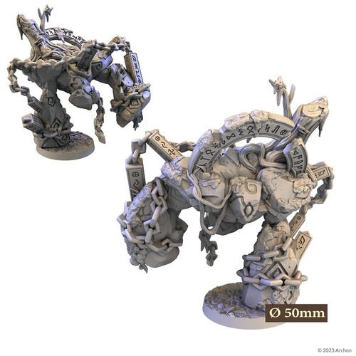 Runic golem miniature world - runic,