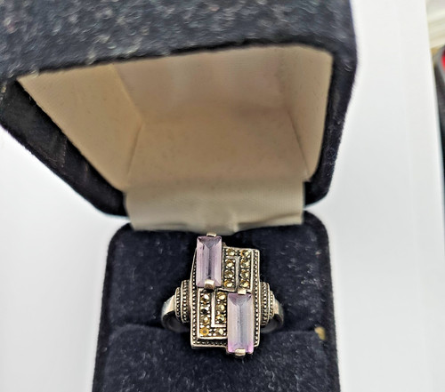 Art deco bague marcassites - art,
