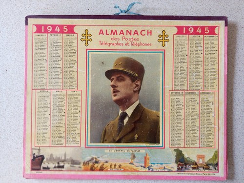Calendrier poste 1945 - calendrier,