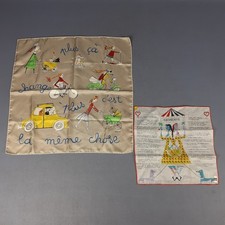 Couple Foulard Soie Vintage