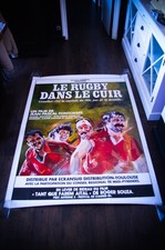 RUGBY IN LEATHER French Grande Rolled Vintage Movie Poster Original 1985