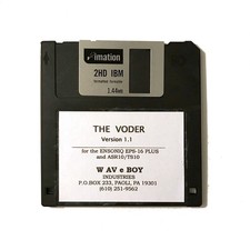 Disquette  effet "The Voder" WaveBoy pour sampler clavier ENSONIQ ASR 10, EPS 16