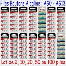 Piles boutons Alcaline 1,5V Camelion : LR41 LR43 LR44 LR45 LR48 LR54 LR55 … LR69