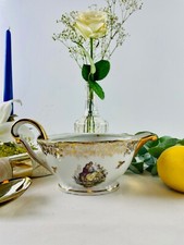 Saucière en porcelaine Impériale Limoges Ets CHADELAUD signée Watteau