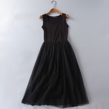 Femme Robe Extension Long Débardeur Maille Couche Caraco Modal Tutu De