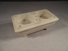 ANCIEN ENCRIER EN MARBRE BLANC MOULURE EPOQUE XVIII ème