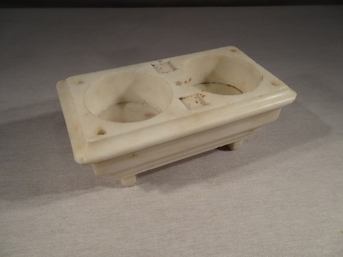 Ancien encrier marbre blanc - ancien,