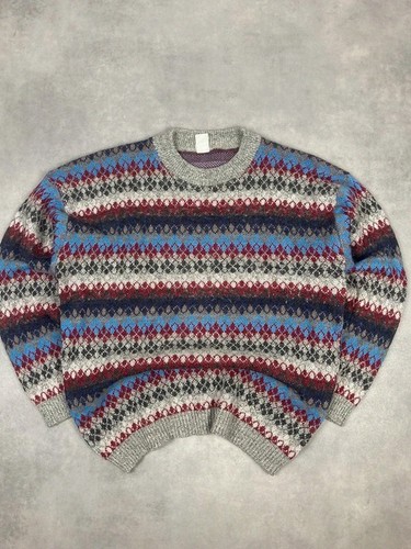 Pull maille vintage laine