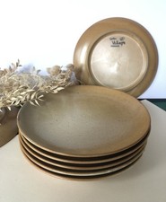 6 assiettes plates en grès