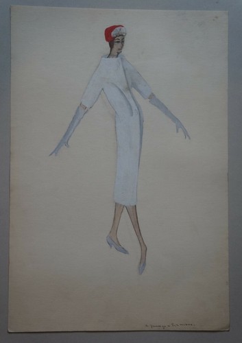 Dessin mode 1956 - de,