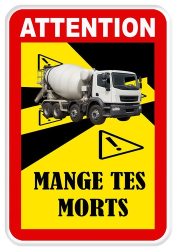 Sticker mange tes morts - morts, camion