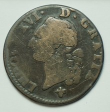 LOUIS XVI Sol à l'Ecu 1780 H La Rochelle