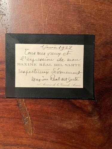 Carte voeux manuscrite - de,