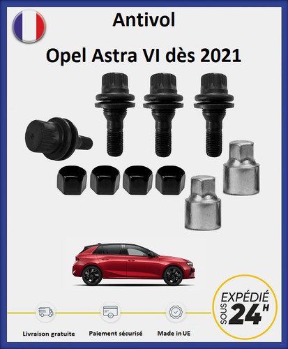 Ecrous antivol roues noir - antivol,