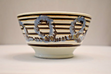 Ancien Café Ware Earthworm Motif Bol Avec Bleu Slip Décoration Environ 4648cm