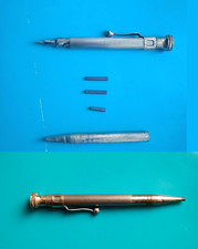 Vintage Ancien PORTE MINES CRITERIUM BITEESS G.D.G. Gras Argenté Metal + 3 mines