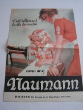 PUBLICITE   , C ' EST TELLEMENT FACILE DE COUDRE AVEC UNE NAUMANN . BON ETAT .