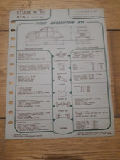 ANCIENNE FICHE TECHNIQUE RTA