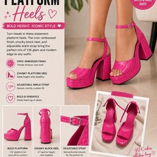 Croc imprint, hot pink