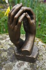 RO26 EXCEPTIONNELLE  FIGURINE STATUE LES MAINS DE RODIN LA CATHEDRALE 17 CM