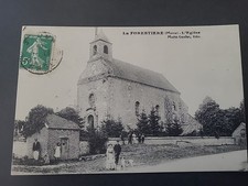 CPA, LA FORESTIÈRE (51),L 'ÉGLISE,superbe Etat