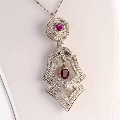 Art deco 585 gold pendant - deco,