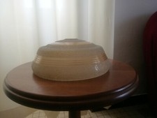 ABAT JOUR SUSPENSION GRANITÉ COULEUR OCRE ANNÉE 50 ART DECO