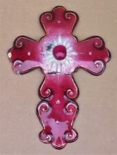 Ancienne CROIX ÉMAILLÉE émaux de Limoges signée R. BONHOMME christianisme