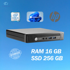 PC DE BUREAU HP 600 G1 MINI INTEL I5 RAM 16 Go SSD 256 Go WIN 11 PRO RECONDIT...