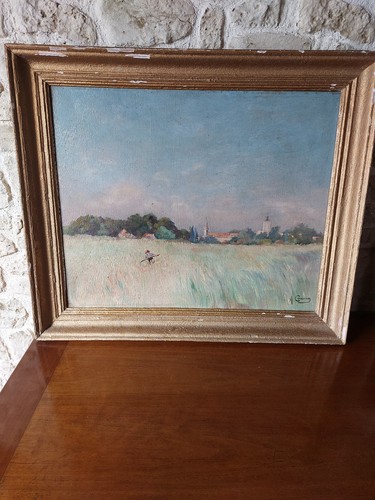 Vieux faucheur huile - le,