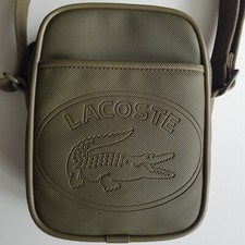 Sacoche Simili Cuir Kaki Lacoste