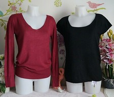 Lot vêtements occasion femme : Pulls " Via 28 - Mango " -  T : 40 / 42