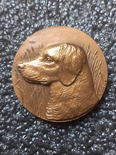 U- Médaille Bronze Chien de Chasse , Oiseaux, graveur GIBERT 50 mm Animalière
