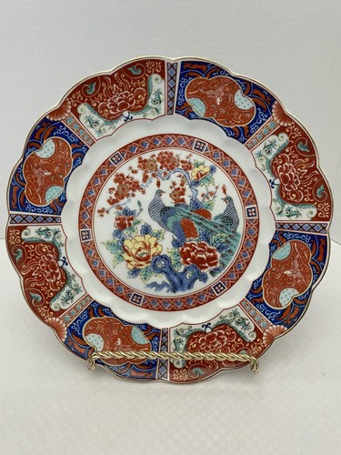 Vintage imari red - red/blue, plate