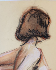 Etude de nu, DESSIN D''ATELIER, NU FEMININ, ESQUISSE