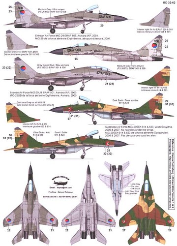 Berna decals mikoyan - berna, 1/32