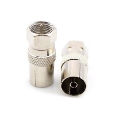 Adaptateur Connecteur Sat F-Type Prise IEC Câble Antenne TV Satellite PC