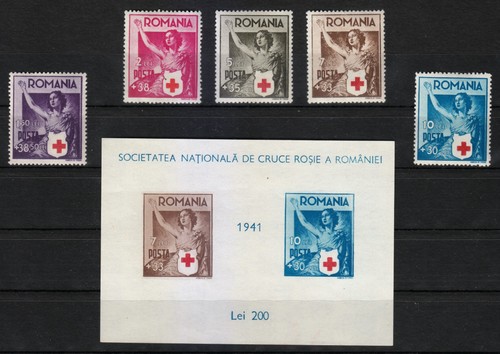 Roumanie 1941 mnh 696 700 - roumanie, +