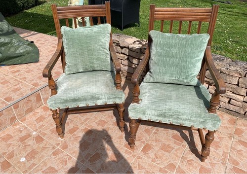 Paire fauteuils ancien en - paire, de