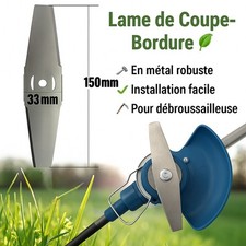 X5 Lames de Coupe-Bordure en Métal 150mm – Idéale pour Débroussailleuse ?⚙️