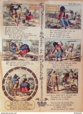 Le Loup & la Cigogne L'ane Vetu De Peau De Lion (Pellerin D'epinal) La Fontaine