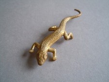 Broche Salamandre En Laiton? 3,8 G/5,5 X 1,7 Cm