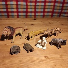 4r6YWG - 7 Pièces Konvolut Plastique Animaux Sauvages - Vintage