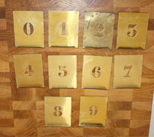 Anciens pochoirs CHIFFRES de 0